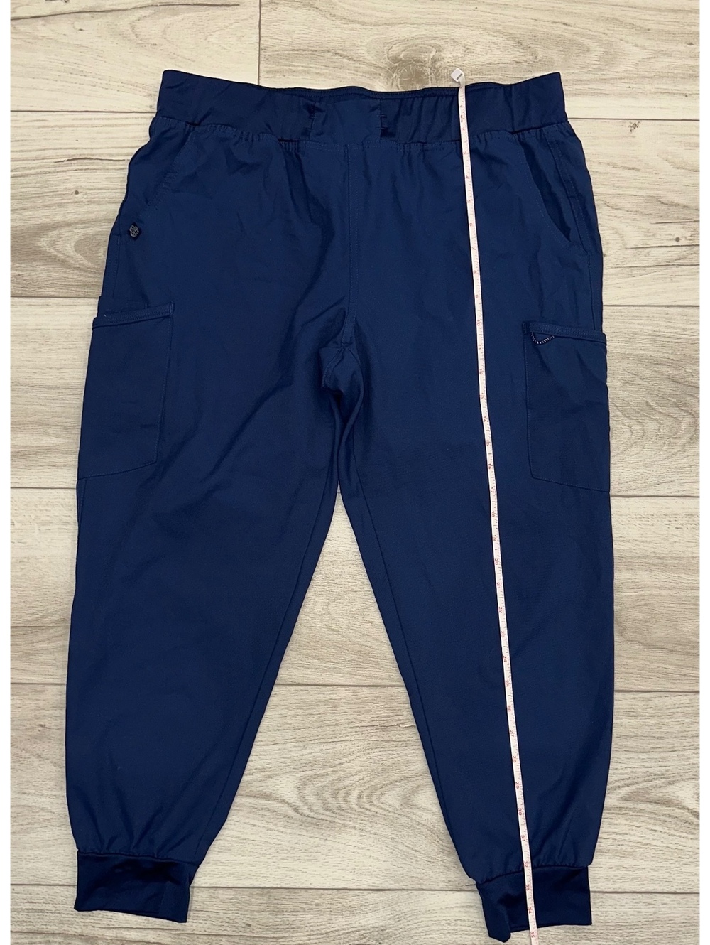 Navy Blue Petite LP Cargo Jogger scrub Pants 100% Polyester